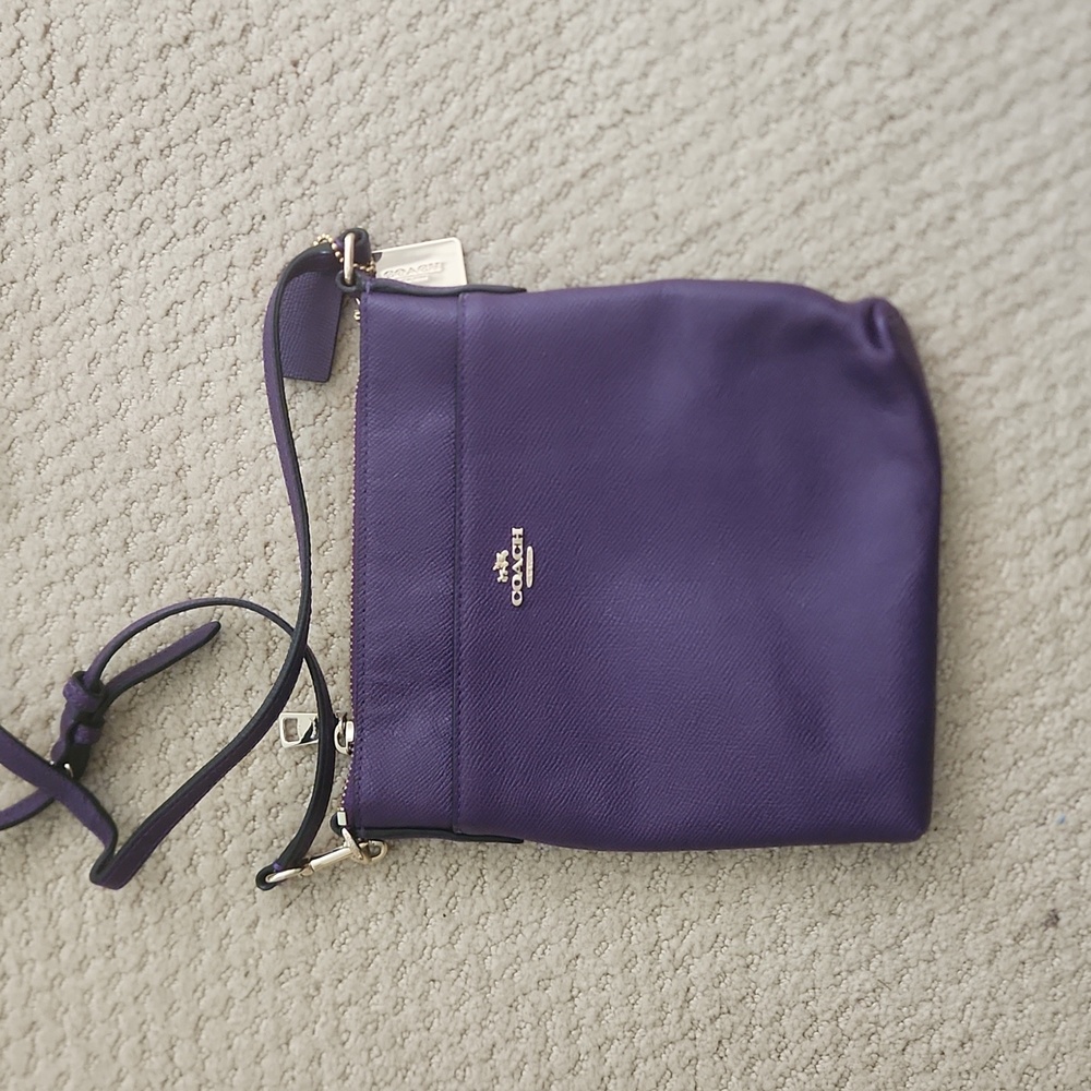 Coach crossbody, purple leather